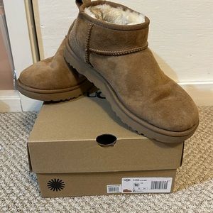Women’s ultra mini chestnut Ugg boots